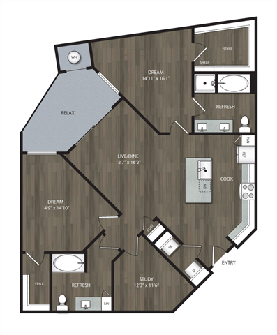 a   floor plan of a 2100 sq ft roommates